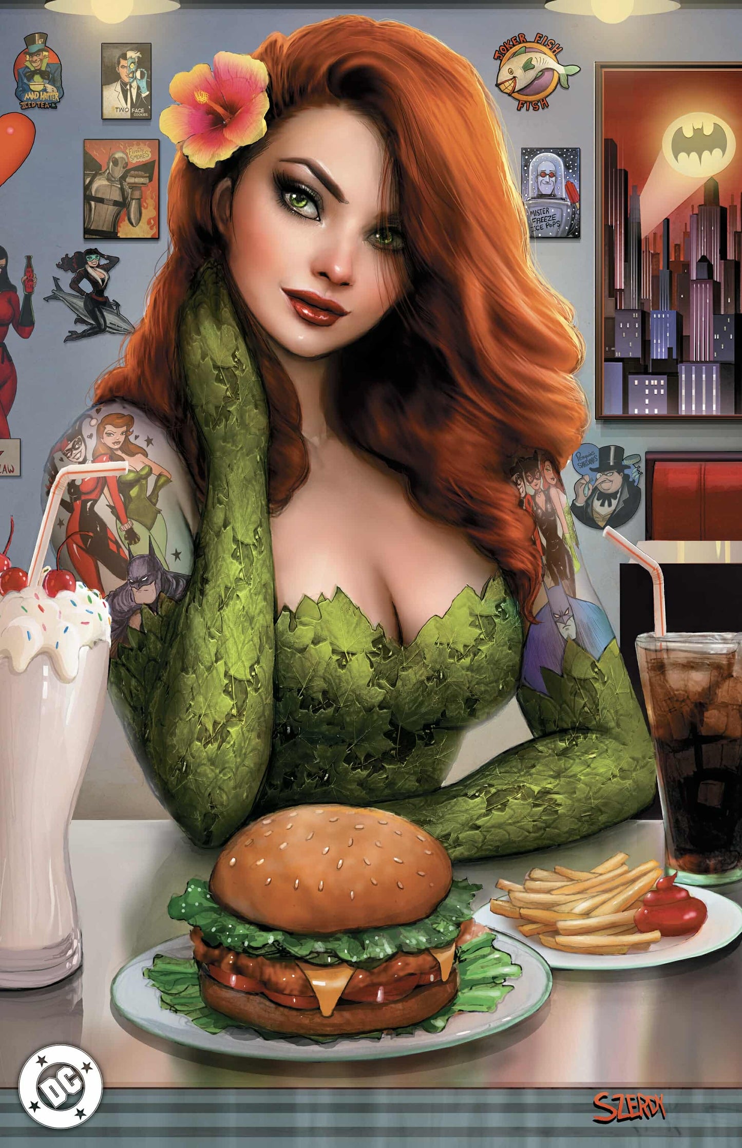 POISON IVY 27 AND HARLEY QUINN 45 CONNECTING DINER SZERDY VARIANTS