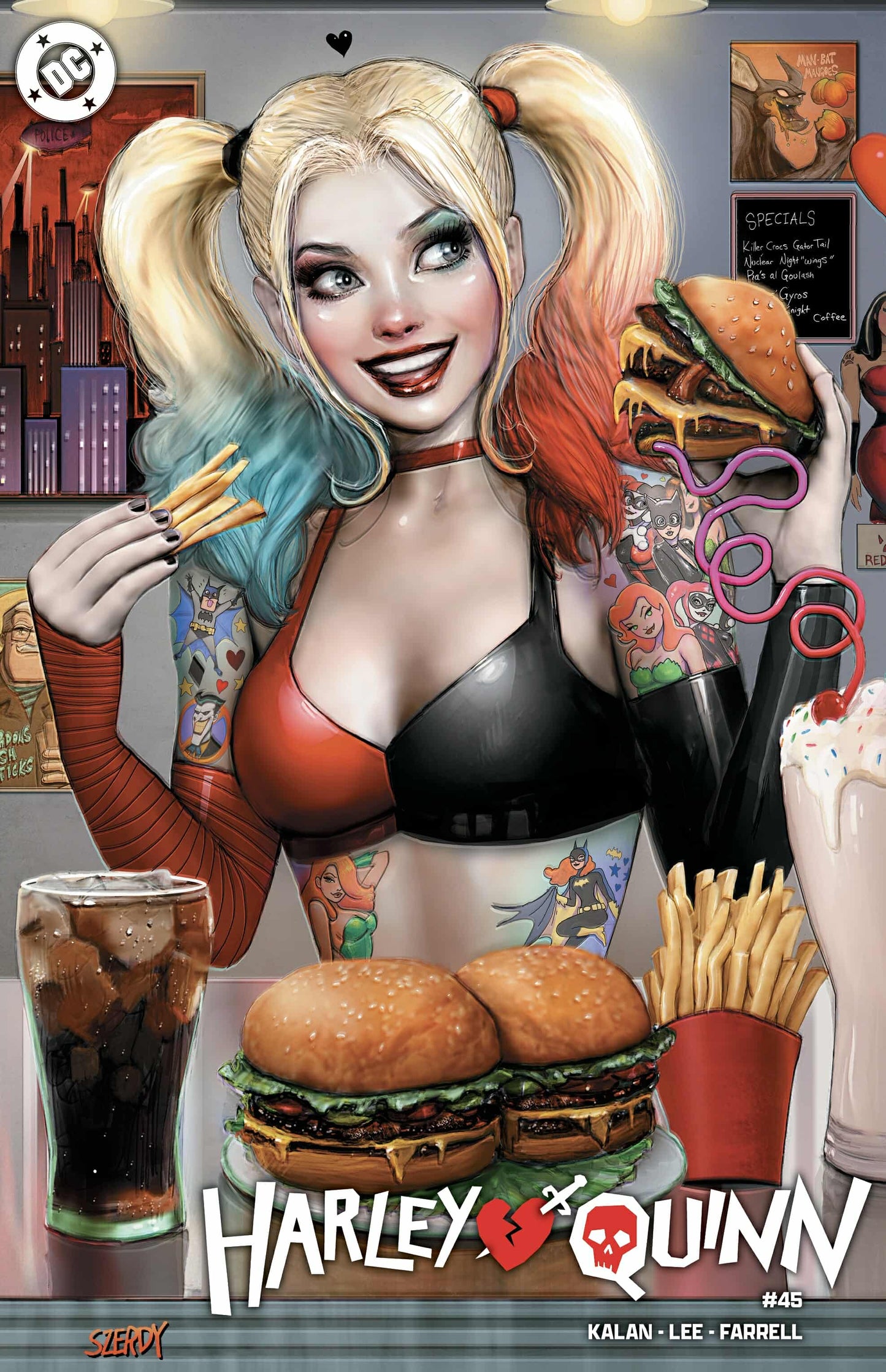 POISON IVY 27 AND HARLEY QUINN 45 CONNECTING DINER SZERDY VARIANTS